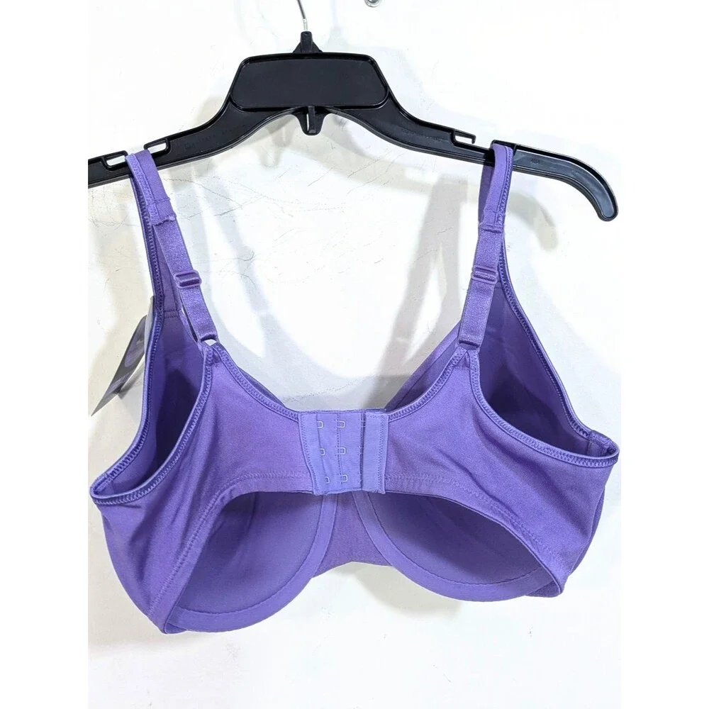 NEW Bali One Smooth U Purple Full Coverage Bra - Size 36DD - Style 3470